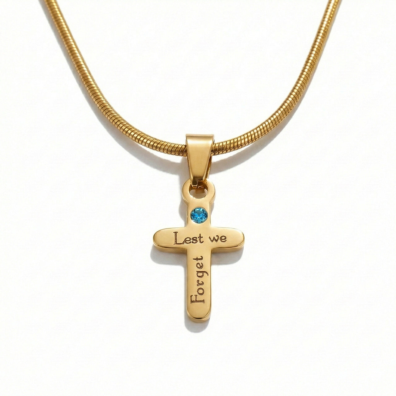 belle fever personalized cross birthstone name necklace in gold, custom engraved Christian pendant