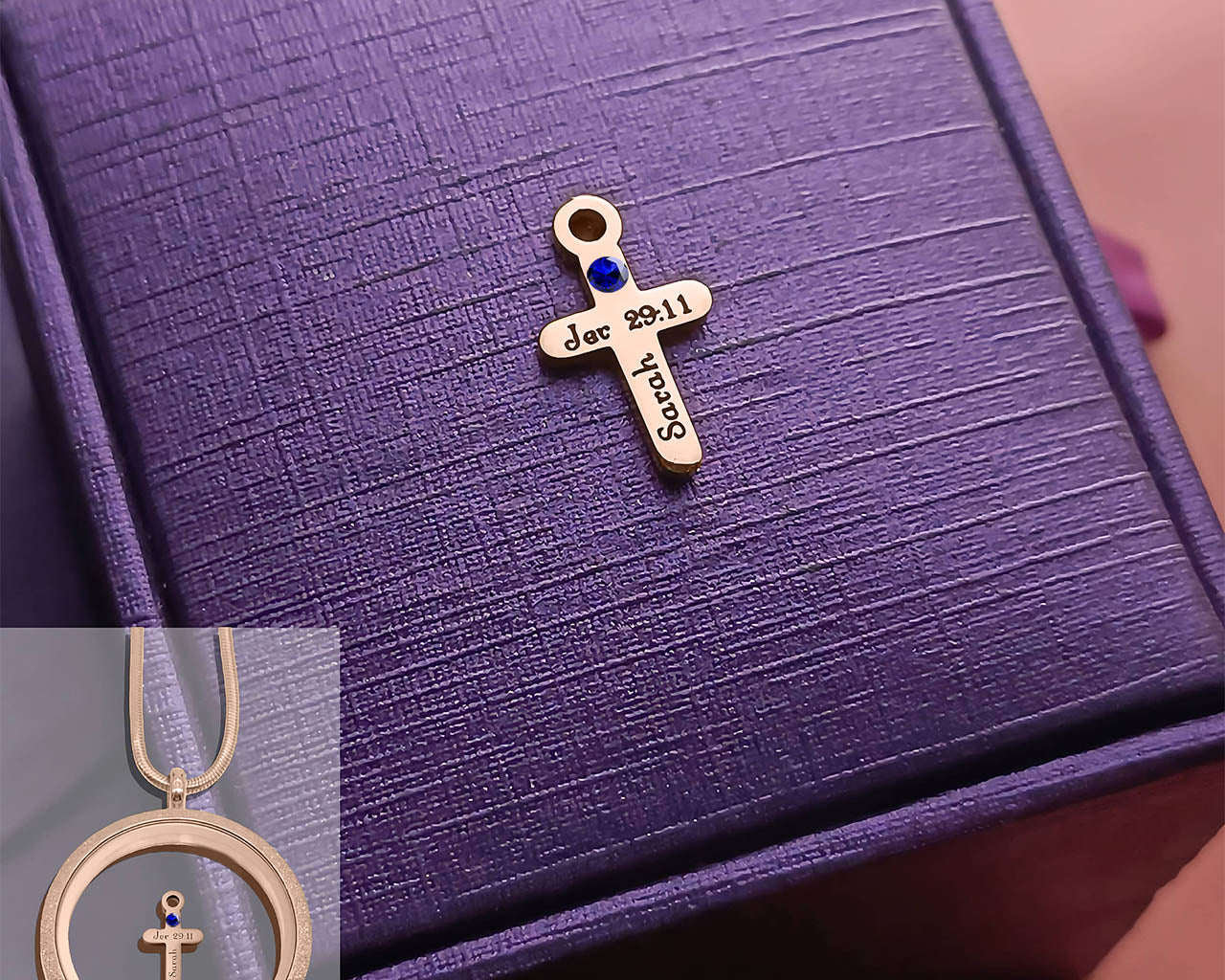 Cross Charm Birthstone for Dream Locket