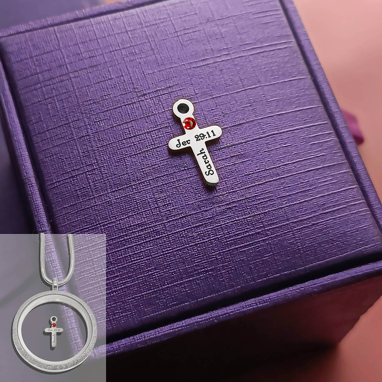 Cross Charm Birthstone for Dream Locket