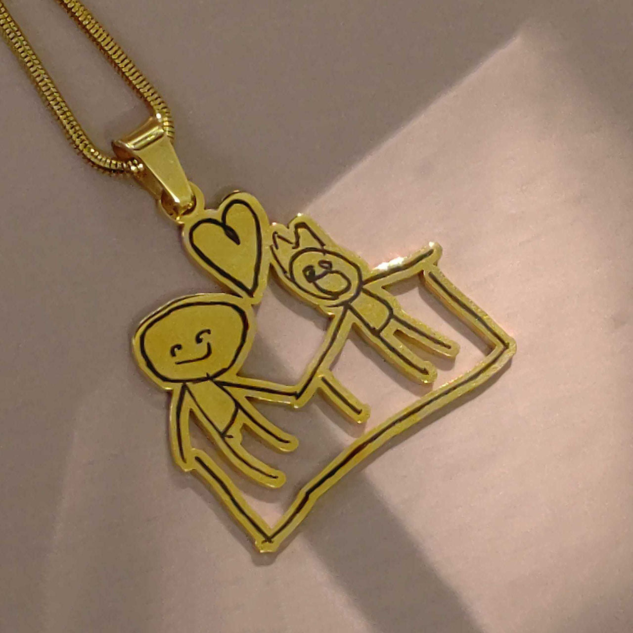 Custom CUT Kids Drawing Necklace