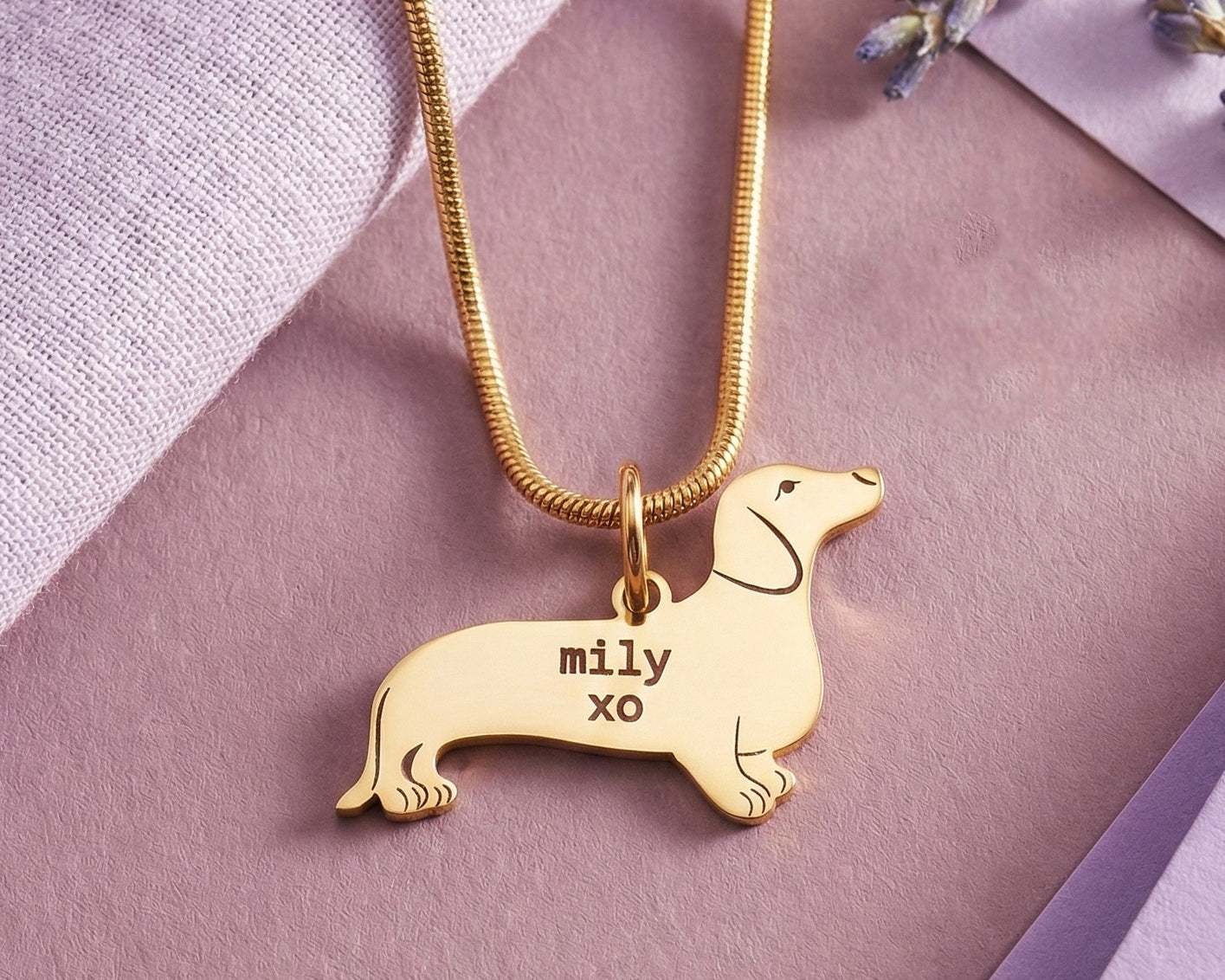 Dachshund Dog Necklace - Pet Jewellery by Belle Fever