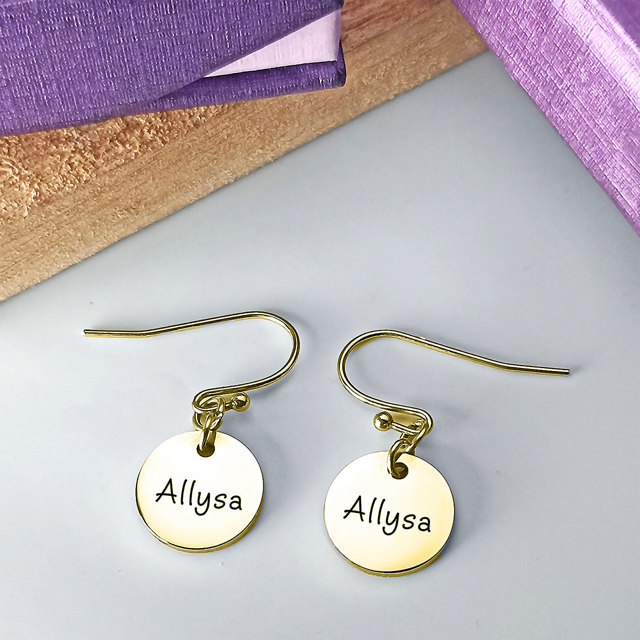 Disc Personalised Earrings