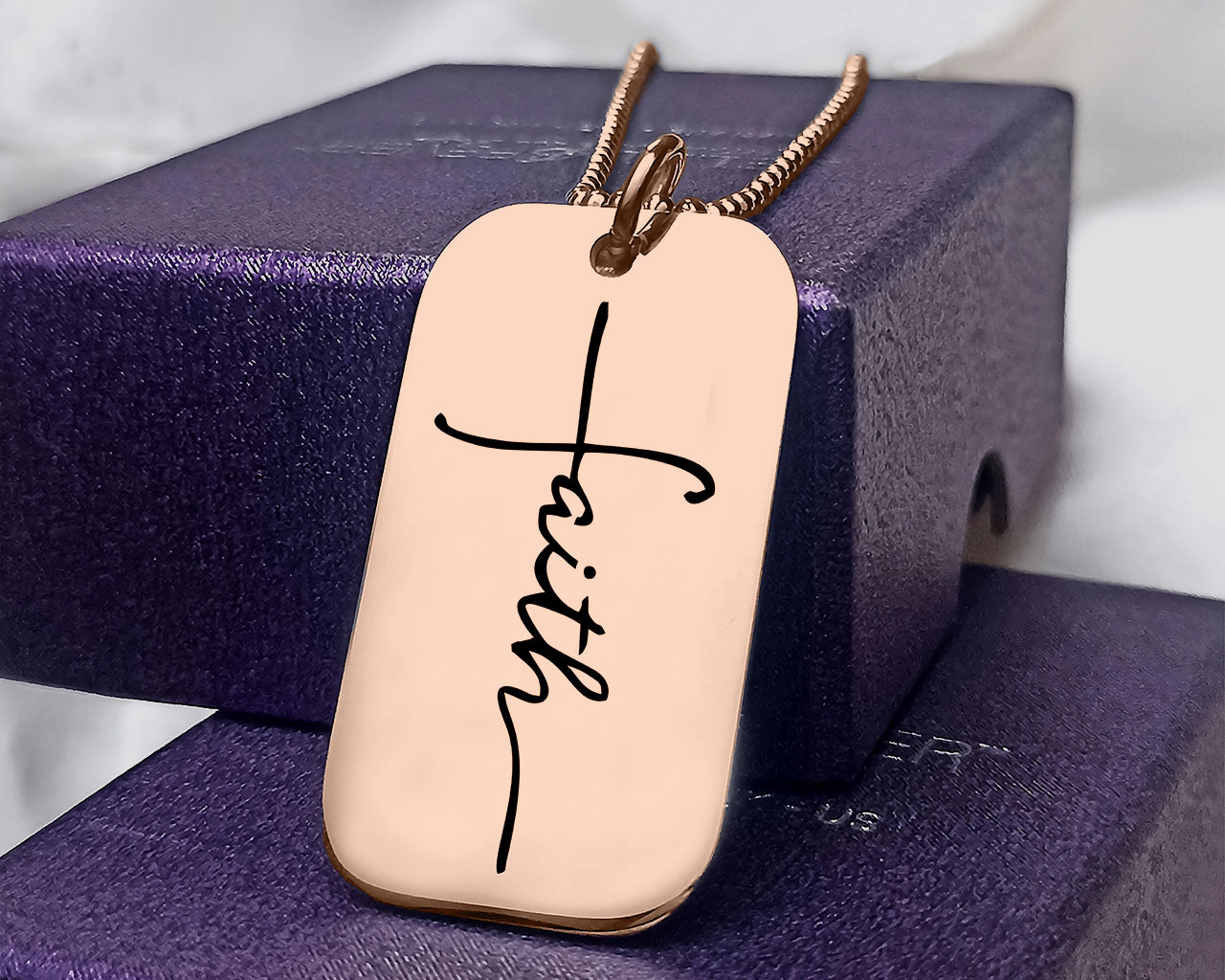 Faith Dog Tag Necklace