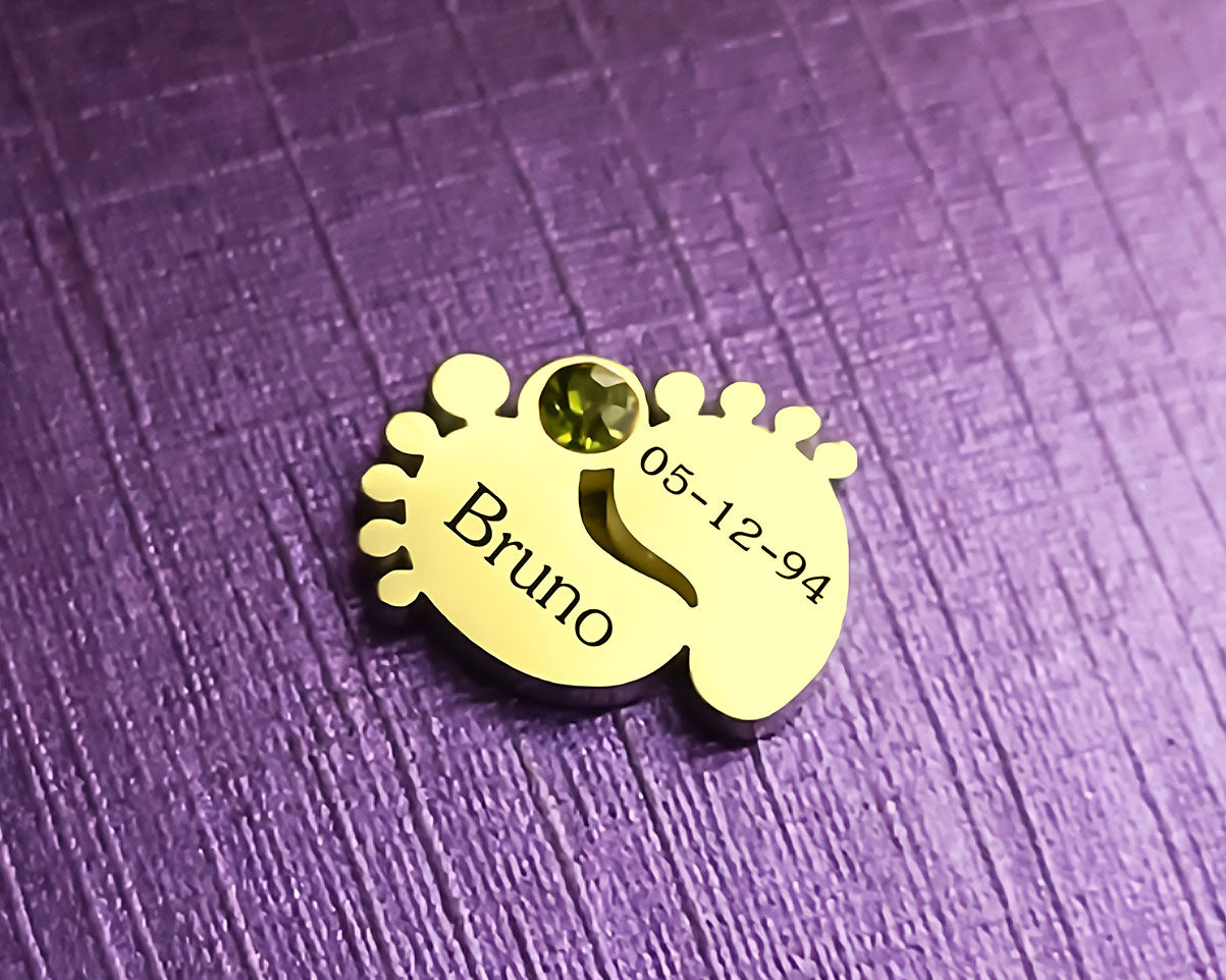 Feet Birthstone Charm for Dream Locket
