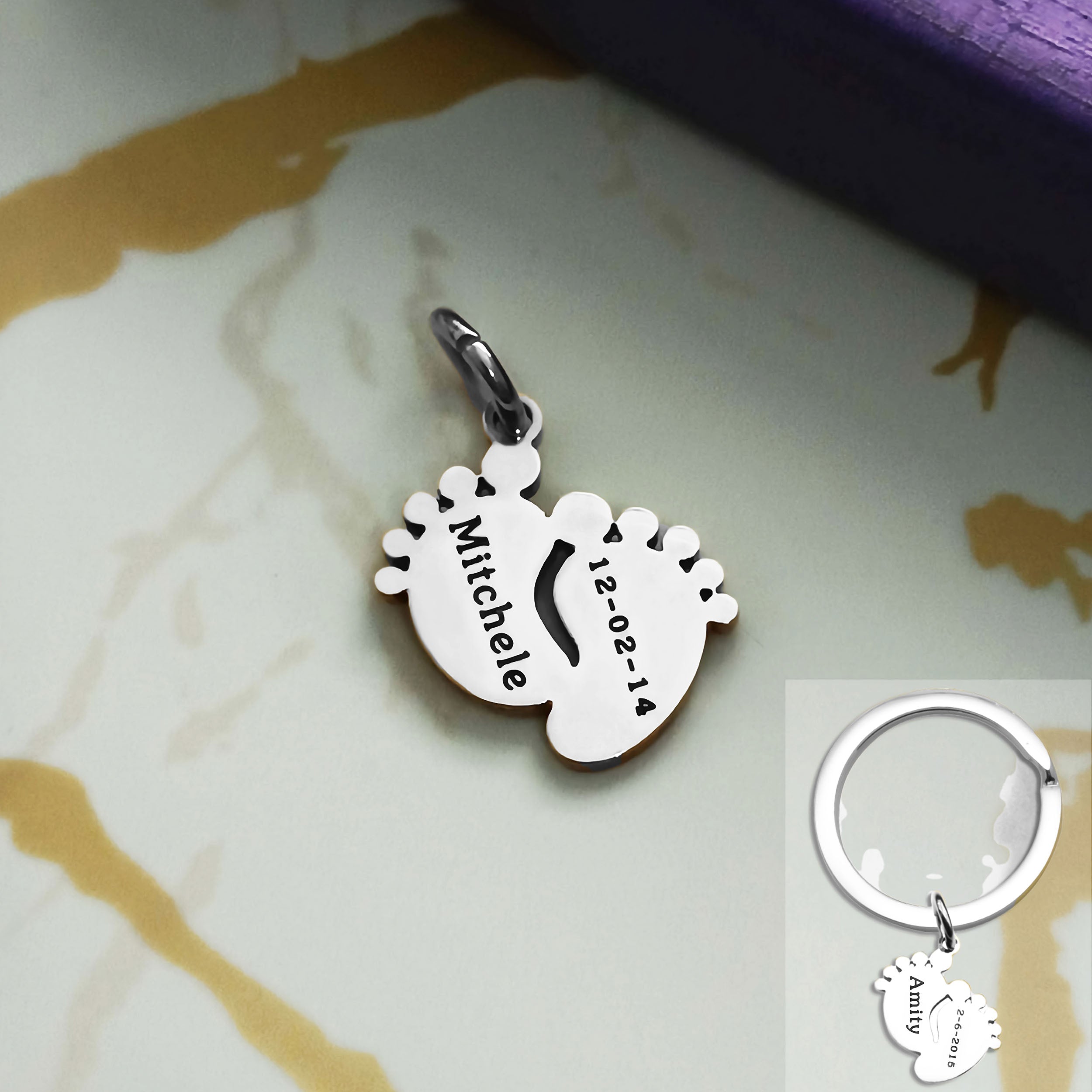 Feet Charm for Keyring