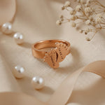 Footprint ring  by Belle Fever, engraved with name and date, elegant keepsake ring for mom honoring a newborn memory