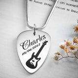 Guitar Pick Name Necklace