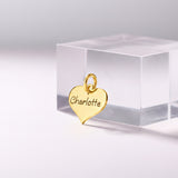 belle fever custom heart charm for keyring with engraved name, modern personalized gift idea