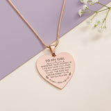 Rose Gold Heart Necklace Always Here For You - Memorial & Cremation Jewellery by Belle Fever, perfect gift for daughter