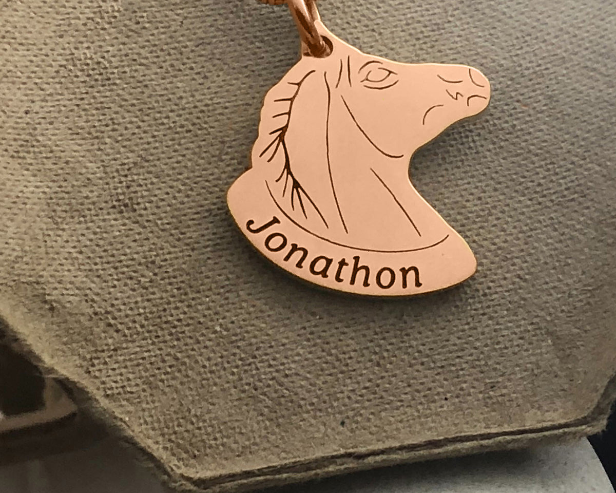 Horse Head Name Necklace