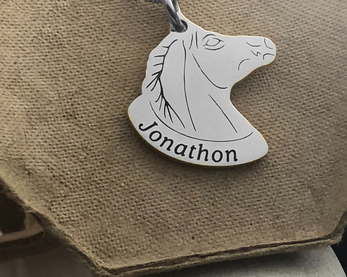 Horse Head Name Necklace