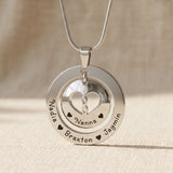 Infinity dome necklace in silver with infinity symbol, everlasting love symbol jewellery gift