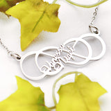 Infinity X Infinity Name Necklace (Birthstones Optional)