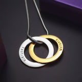 Interlinked Love 2 Rings Necklace