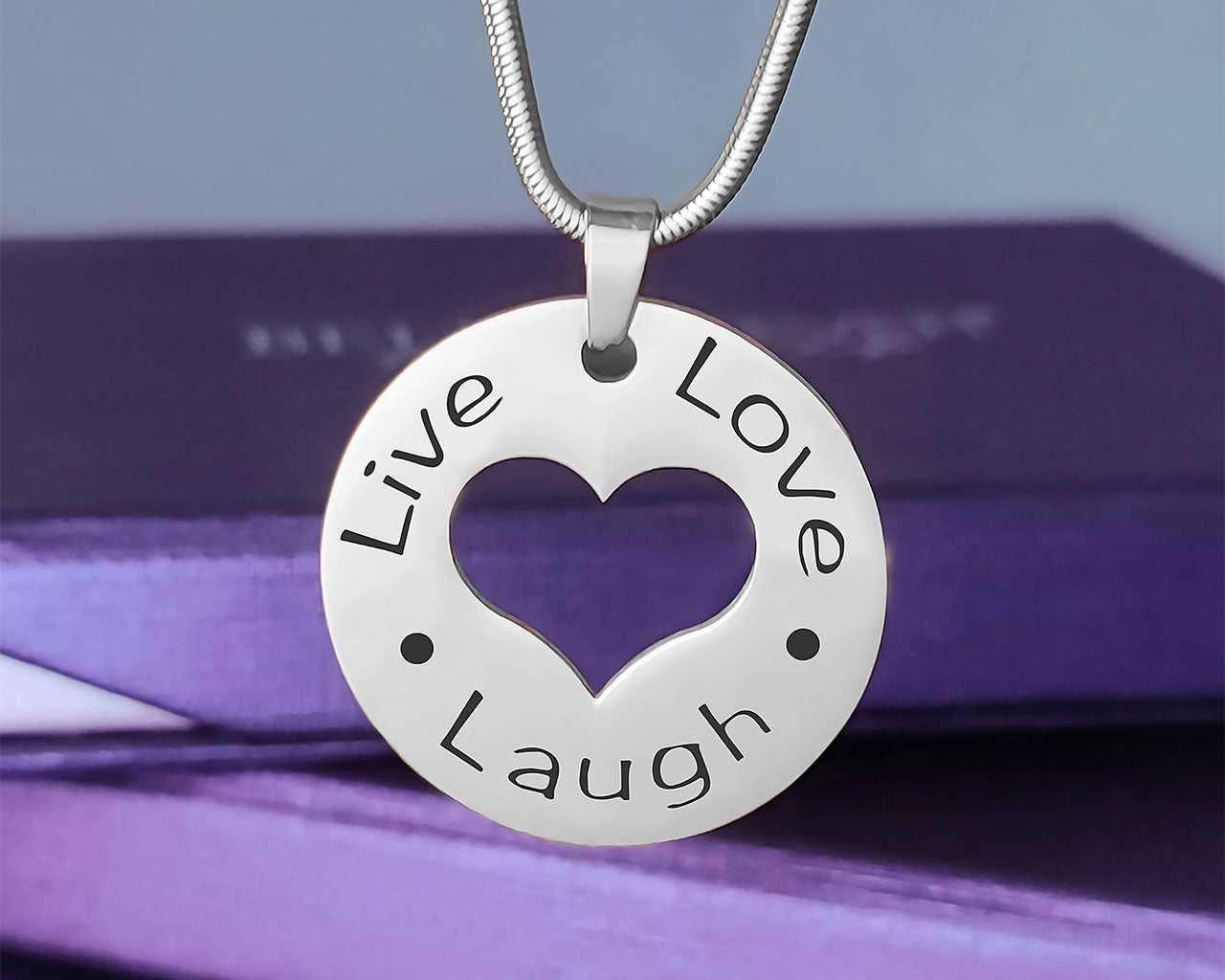 Live Laugh Love Cut Out Necklace