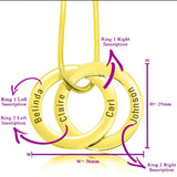 Interlinked Love 2 Rings Necklace