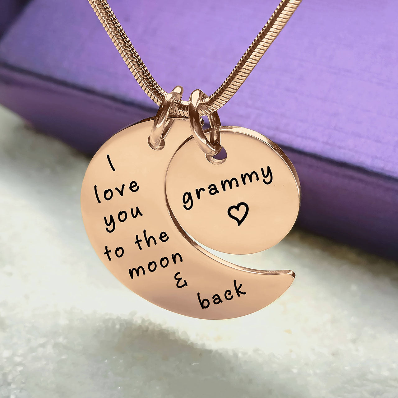 Moon and Back Necklace