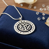 Silver Personalized Family Tree Necklace by Belle Fever, a timeless custom keepsake perfect for Mother’s Day.