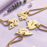 Quad Heart Puzzle - Four Personalised Necklaces