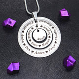 Sparkling Circles of Loved Ones Personalised Necklace