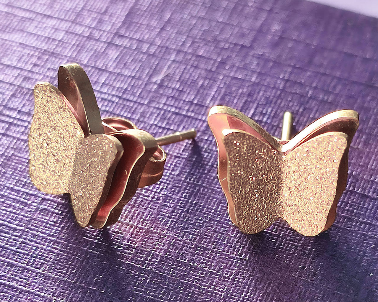 Sparkling Butterfly Stud Earrings