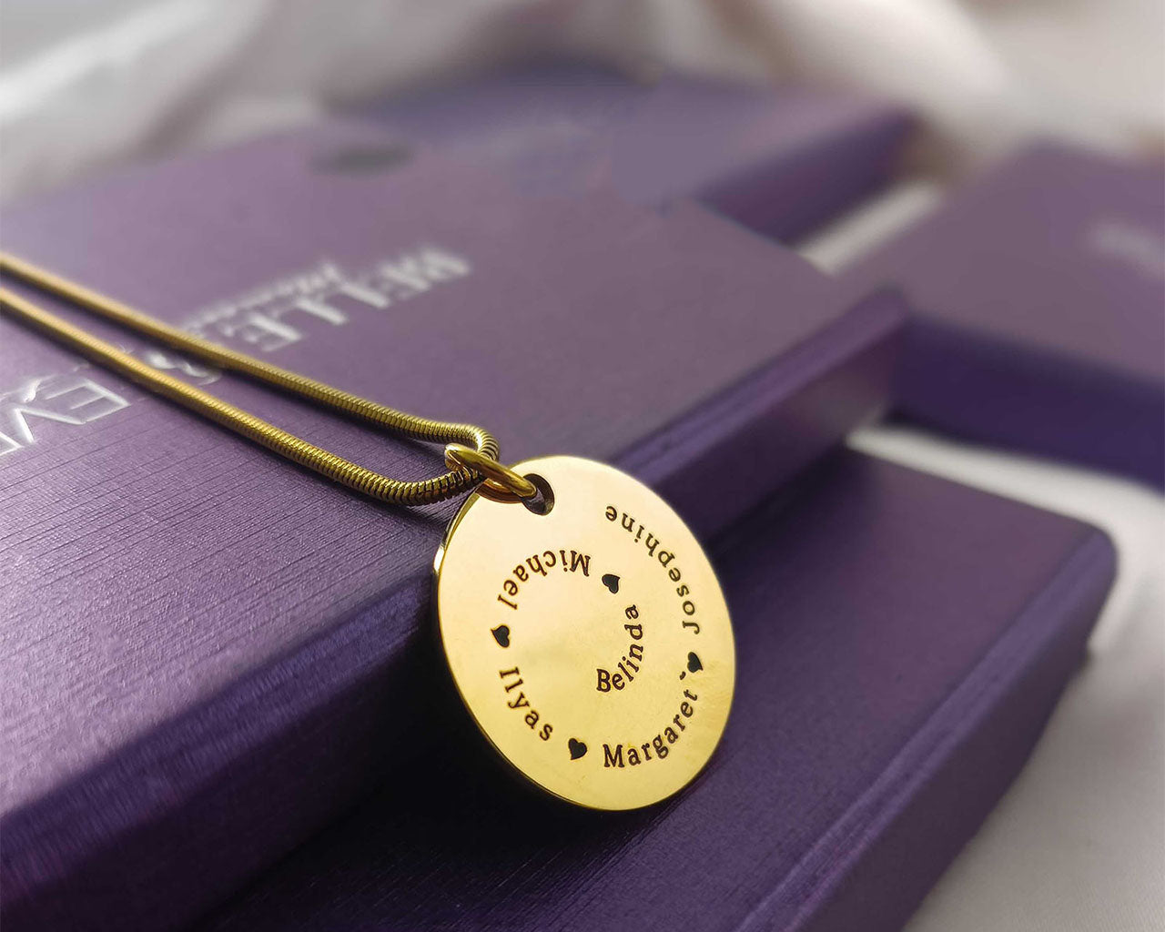 Swirls of Time Disc Necklace