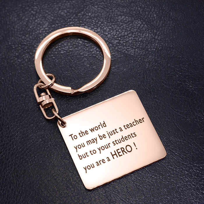 Teacher Hero Keyring