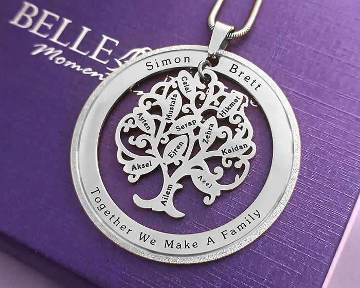 Tree of My Life Necklace with Sparkling Washer