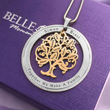 Tree of My Life Necklace with Sparkling Washer