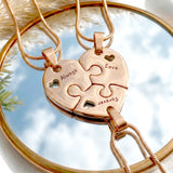 Triple Heart Puzzle - Puzzle Jewellery design by Belle Fever