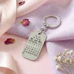 Custom photo tag keyring with engraved calendar date, sentimental gift for wedding or anniversary