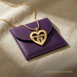 Angel In My Heart necklace displayed with jewelry gift wallet packaging