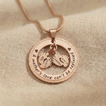 Can’t Be Replaced Necklace with engraved message and sparkling pendant option
