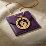 Can't Be Replaced necklace presented in gift wallet packaging