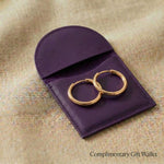 Chic sleeper hoop earrings displayed with jewelry gift wallet packaging