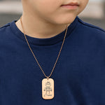 Custom Kids Drawing Dog Tag Necklace - Kids Drawing Jewellery by Belle Fever