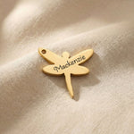 Gold dragonfly charm for Dream Locket bracelet symbolizing transformation, resilience, and emotional growth