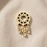 Gold dream catcher charm for Dream Locket bracelet symbolizing protection, dreams, and spiritual guidance