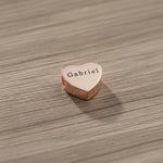 belle fever engraved name heart charm bead for Moments bracelet, meaningful keepsake fits European style jewelry