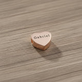 belle fever engraved name heart charm bead for Moments bracelet, meaningful keepsake fits European style jewelry