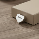 belle fever engraved heart charm bead for Moments bracelet, personalized name charm fits European style jewelry