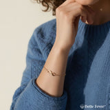 Belle Fever Infinity Bracelet worn on wrist — simple, elegant and deeply meaningful jewellery symbolising love without limits.