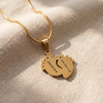 New life necklace in gold with engraved detail, meaningful symbolic jewellery design