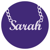 Name Necklace Icon with name Sarah created by Belle Fever Personalised Jewellery