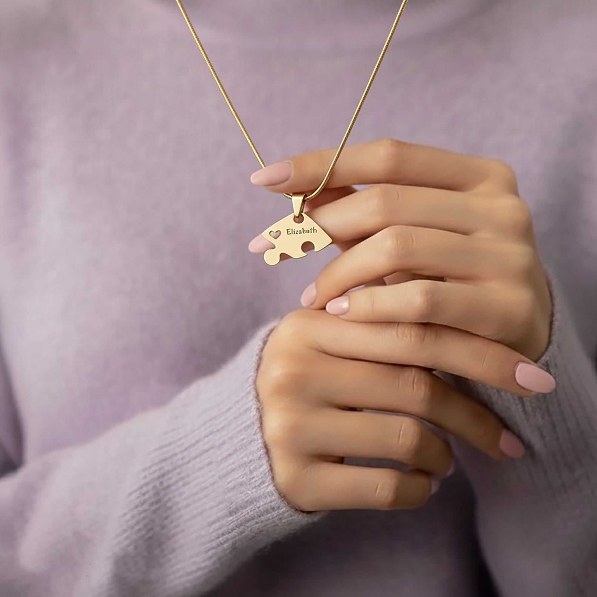 Penta Heart Puzzle Necklaces - Friendship Jewellery by Belle Fever