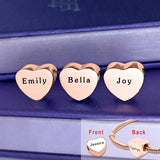 Personalised Heart Charm for Moments Bracelet