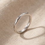 Starlets ring in silver with minimalist slim band design, elegant stacking jewellery gift for her
