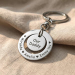Silver Washer Disc Keyring with engraved message, personalised keepsake hero image