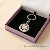 Washer Disc Keyring presented in premium gift box, personalised keepsake gift idea