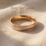 Wisdom ring size guide showing band width detail proportions for stacking ring design